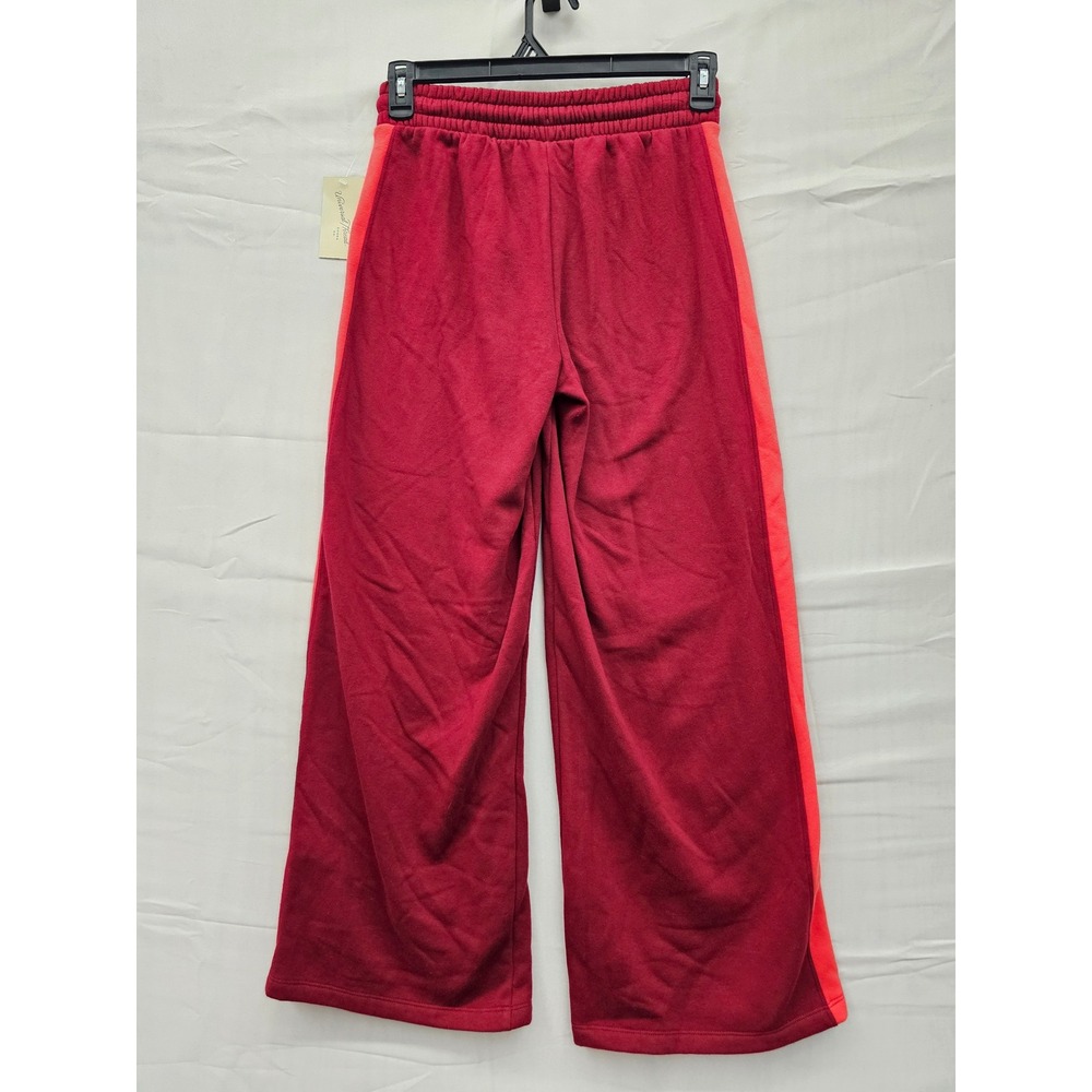 Universal Thread Maroon Red Colorblock‎ Wide Leg Sweatpants XS 013101939